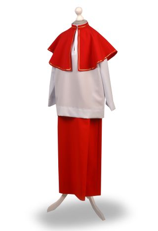 Altar server set - red - surplice and short cape MKMaryla
