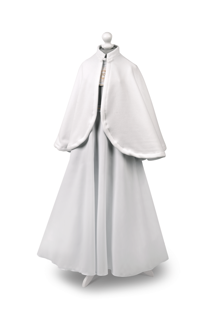 Fleecekragen-Umhang einfarbig ohne Verzierungen - MKMaryla