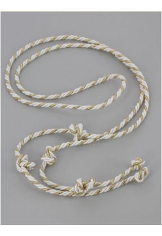 White and gold cord for First Communion alb - MK Maryla