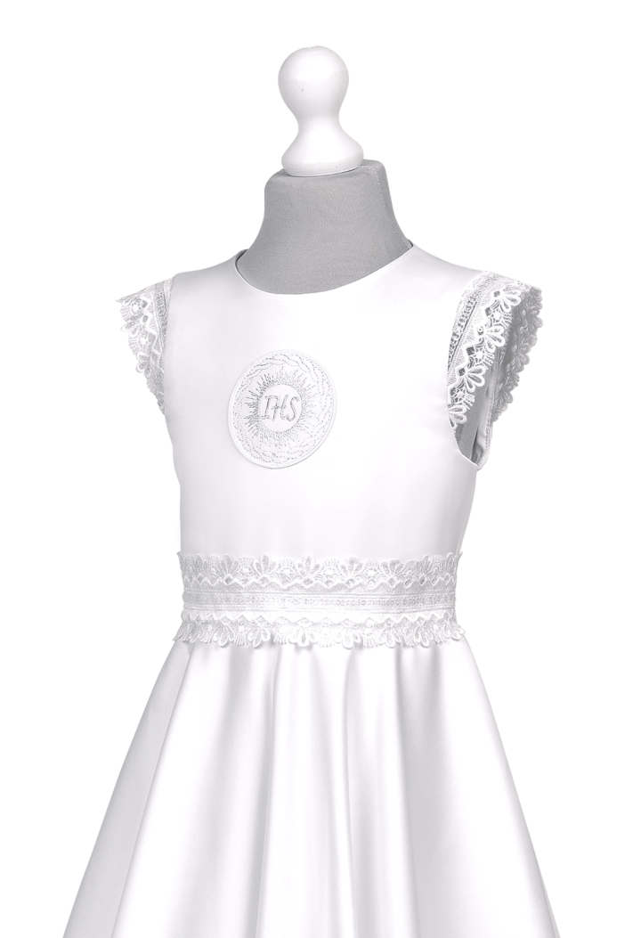 Skromné saténové šaty na prijímanie - Alicia 137- MKMaryla