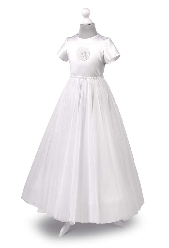 Communion creation delicately decorated embellished at the waist Laura 060 - MKMaryla