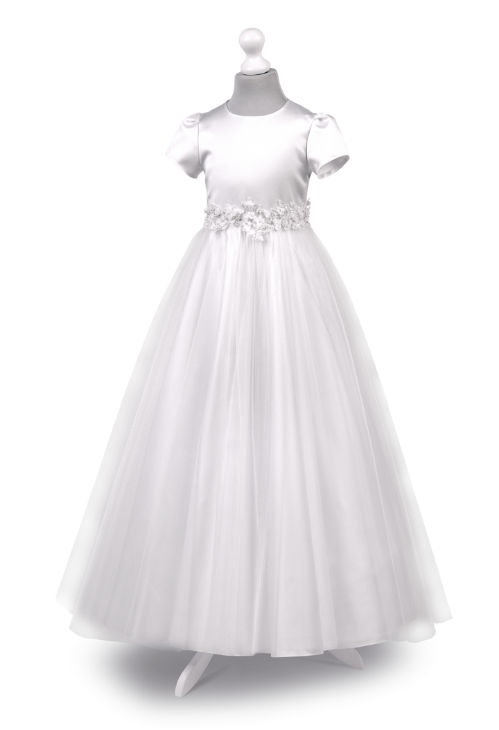 Phenomenal shimmering chiffon - Laura 072 First Communion Dress -MKMaryla