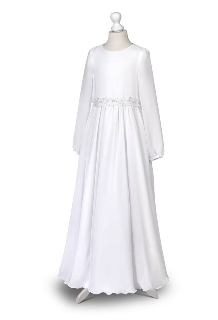 delikatna muślinowa sukienka komunijna