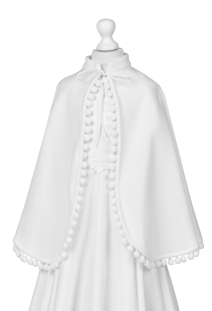 Śnieżnobiała peleryna komunijna prosto od producenta - MKMaryla