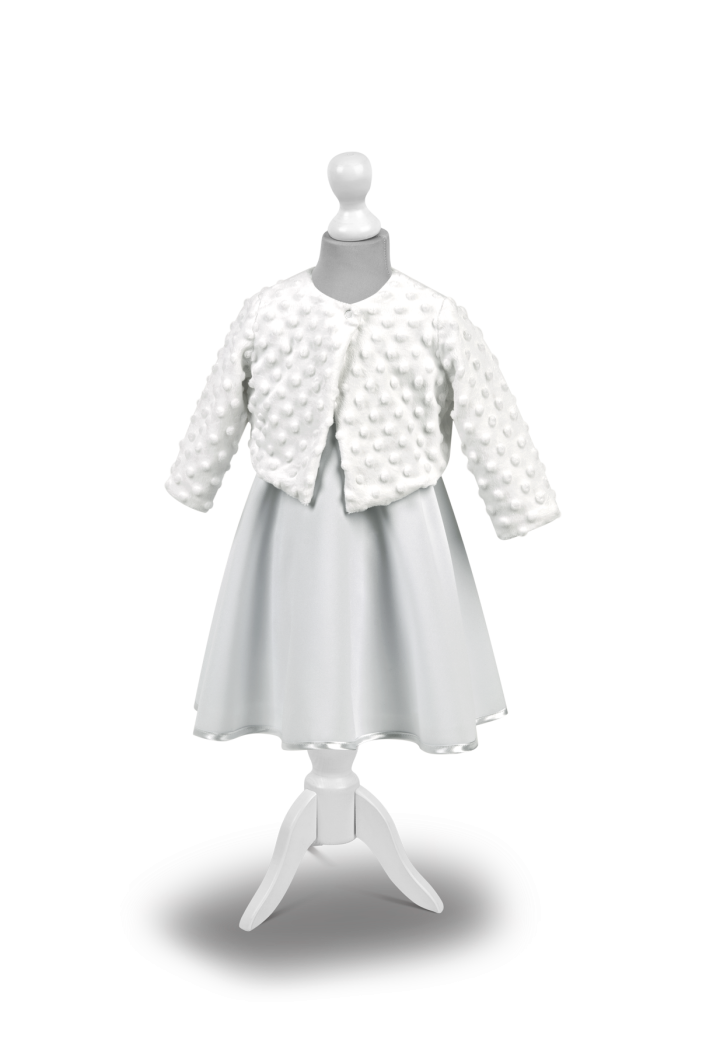 Bolero for baptism or for the birthday, made of minky fleece in white, warm and nice to the touch MKMaryla