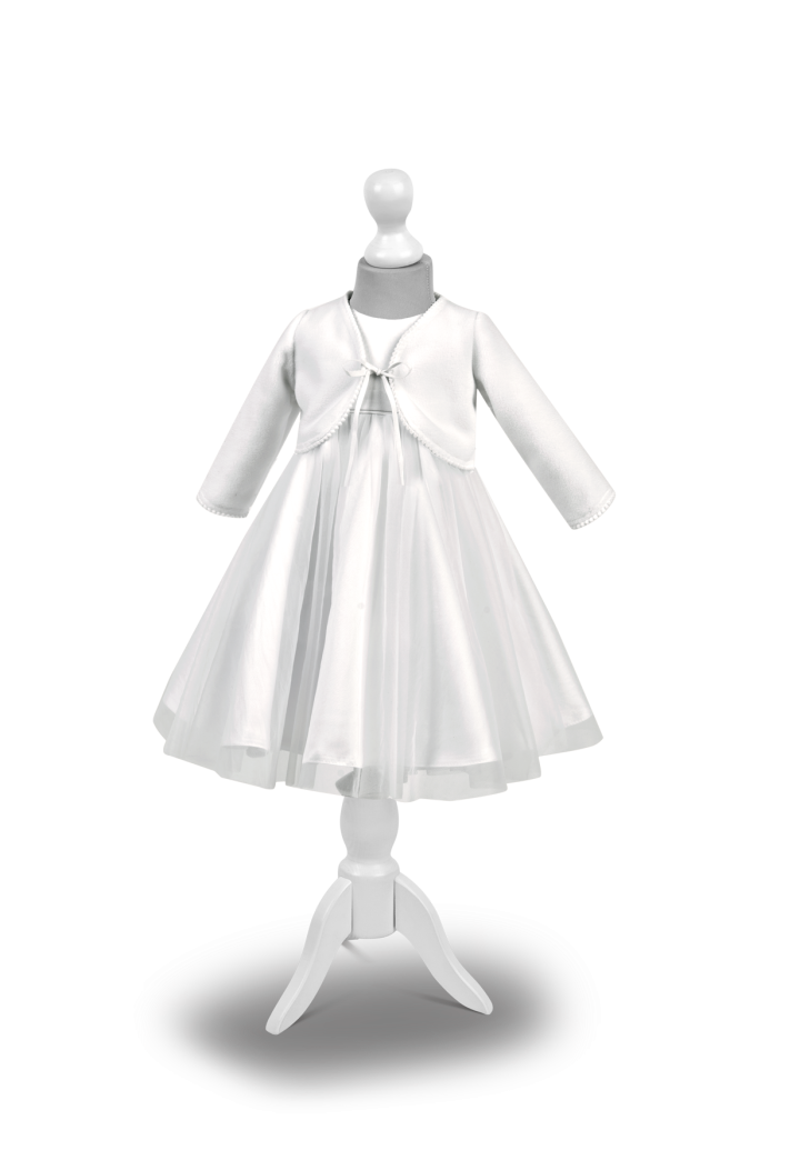 Bolero for baptism or for the birthday, with fleece, warm and nice to the touch MKmaryla