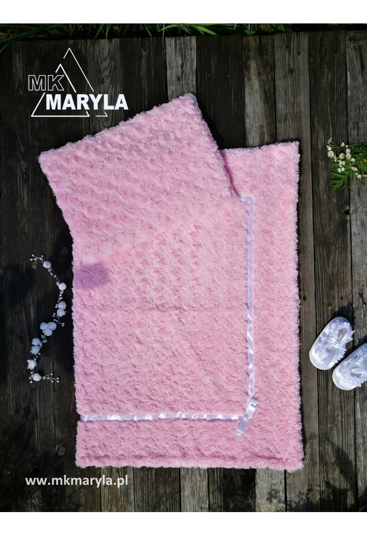 christening blanket and pillow for baby girl