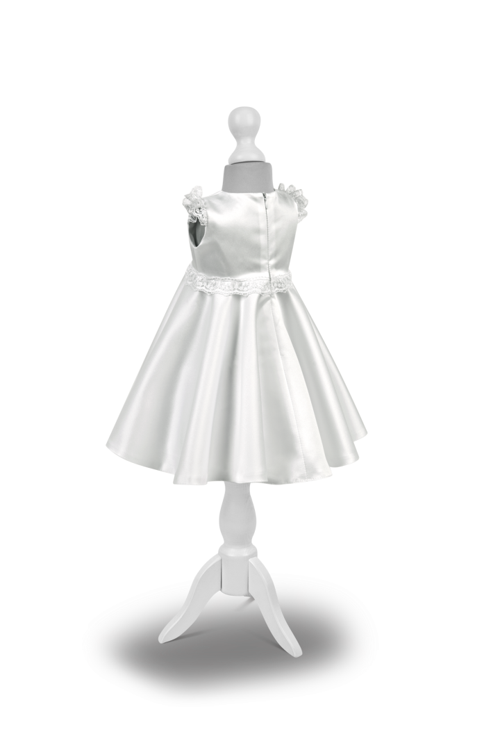 white satin dress