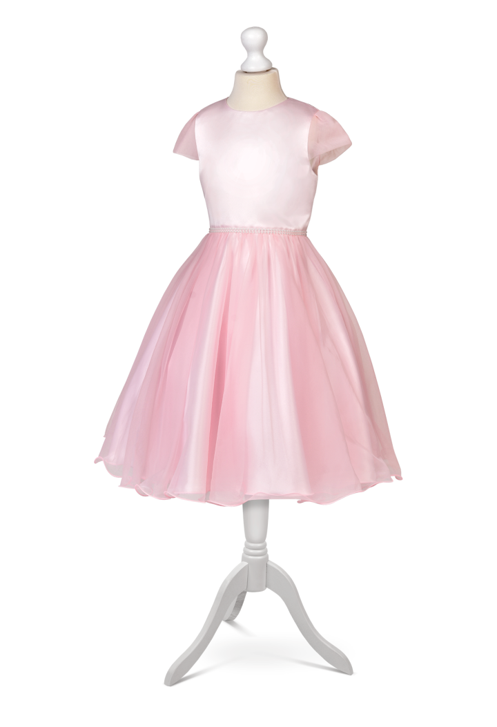 sukienka różowa dziewczęca pokomunijna