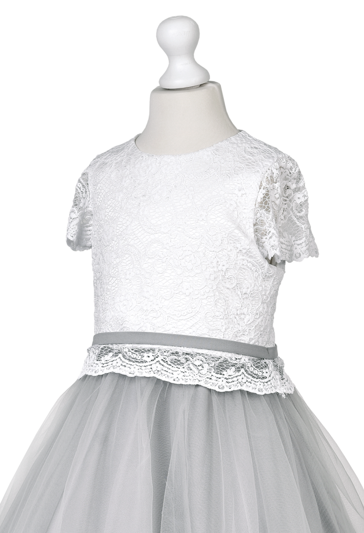 beautiful white and grey formal dress