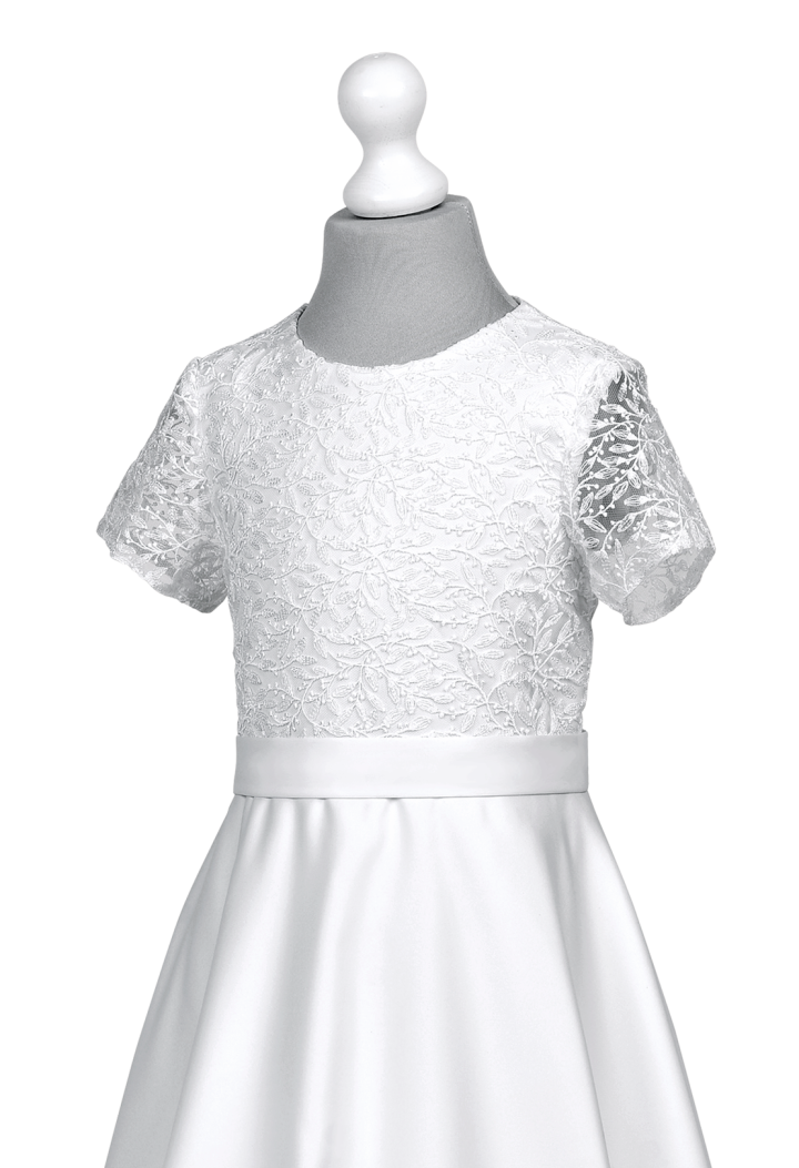 Przepiękny koronkowy korpus sukienki komunijnej Alicja 134- MKMaryla