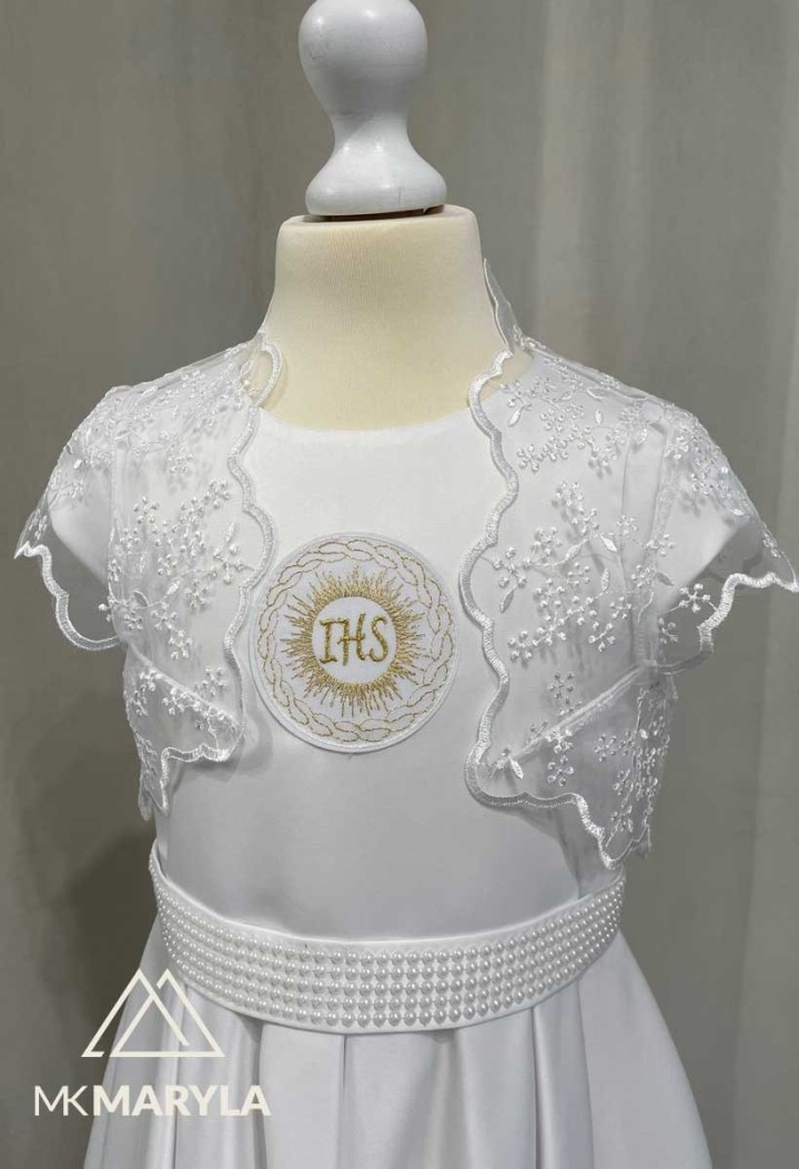 Airy lace communion bolero 065 - will highlight communion styling - MKMaryla