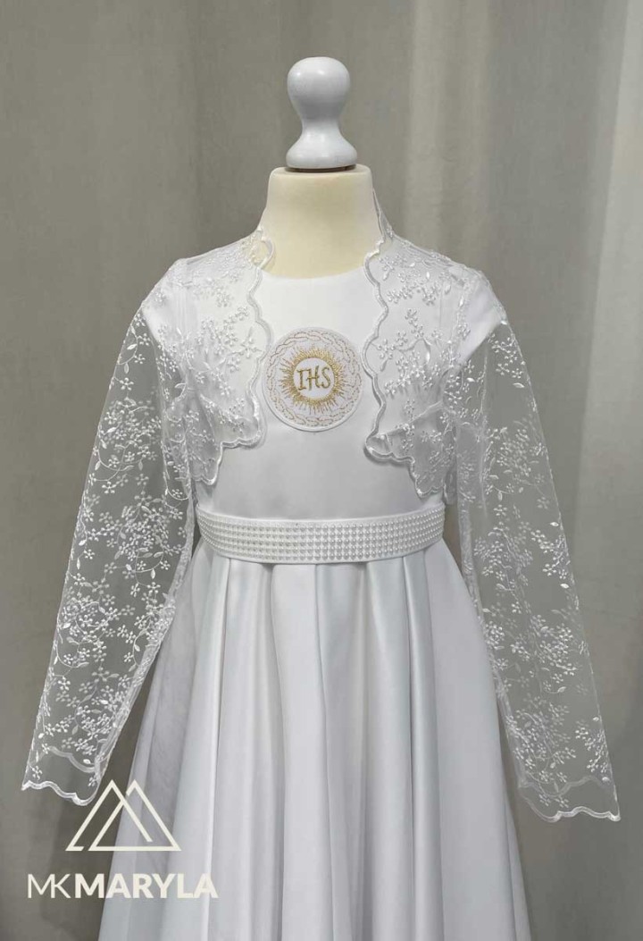 Leichter, luftiger und eleganter Bolero 065 für die Erstkommunion - MKMaryla