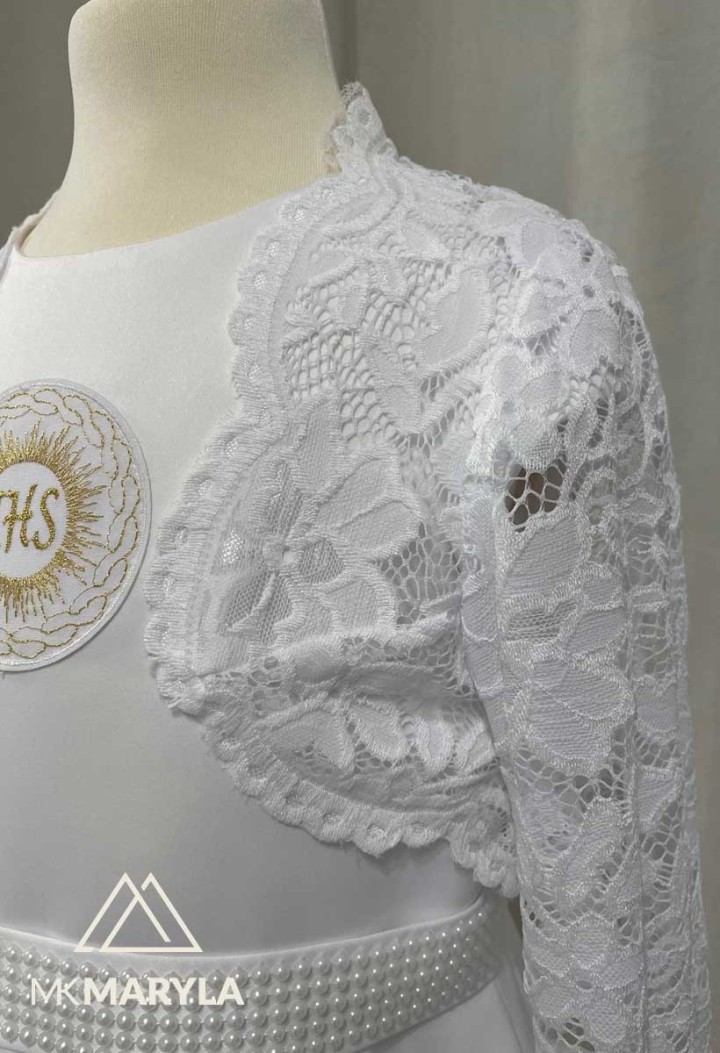 Zarte Spitze und gerader Schnitt - Spitzenbolero 027 MKMaryla