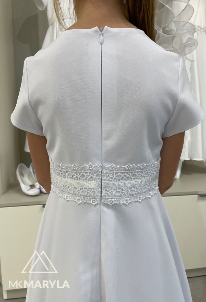 Delikatnie zdobiona sukienka komunijna - Marta 029 - MKMaryla