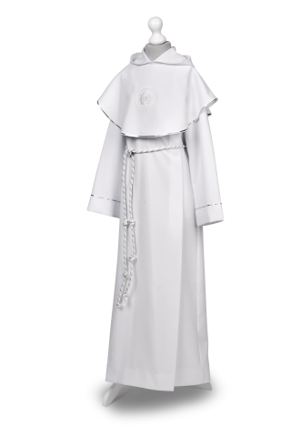 Długa alba komunijna dla chłopca z kapturem i kołnierzem - Jan 105 - MKMaryla