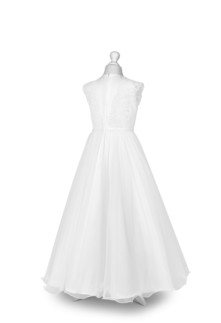 Szyfonowa sukienka komunijna dla dziewczynki -Laura 051-  MKMaryla