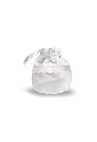 Woreczek komunijny wykończony delikatną koronką 096 - MKMaryla