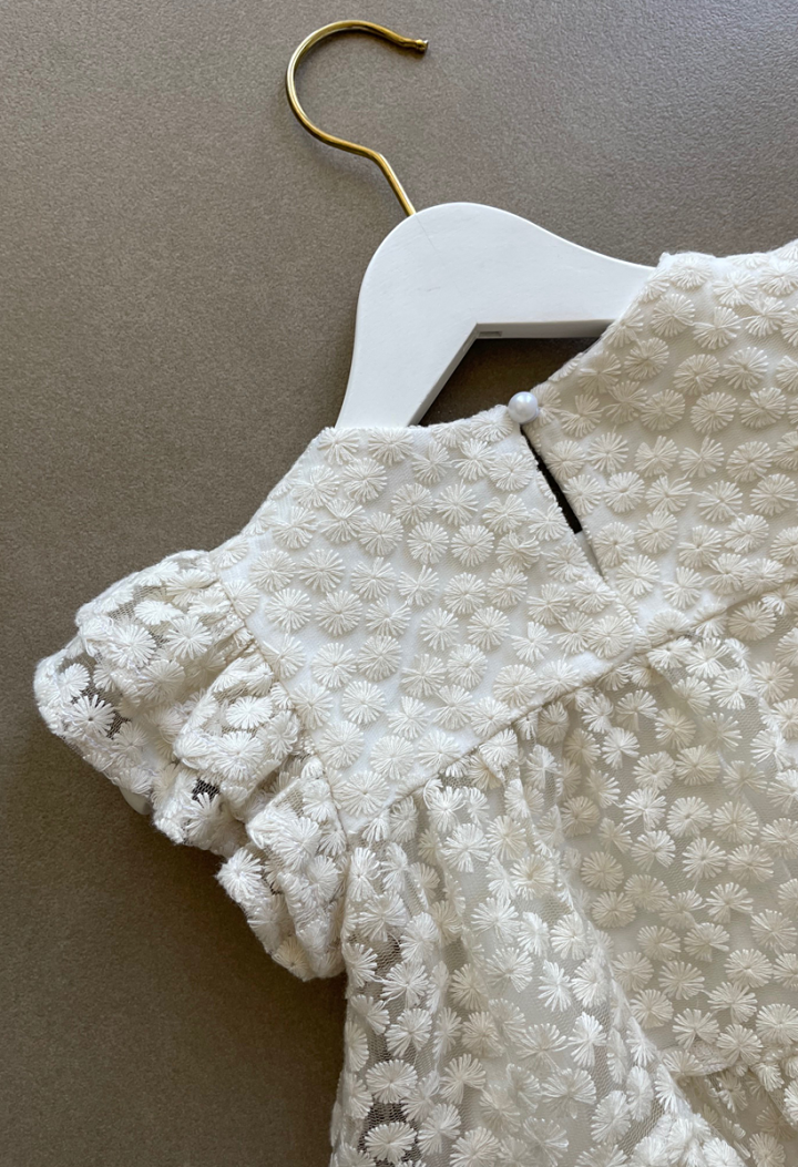 sukienka z koronki bawełnianej dla dziewczynki