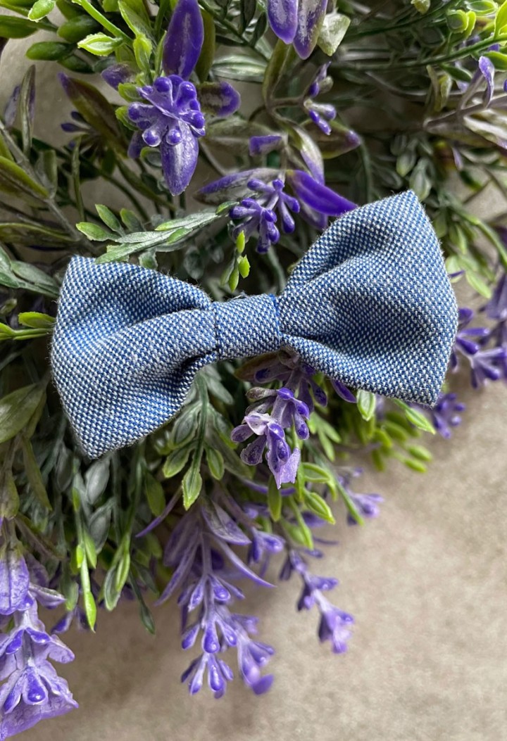 Fliege aus blauem Denim