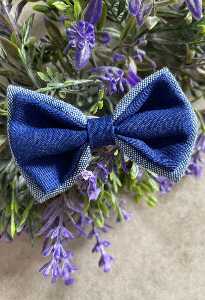 boy's bow tie blue