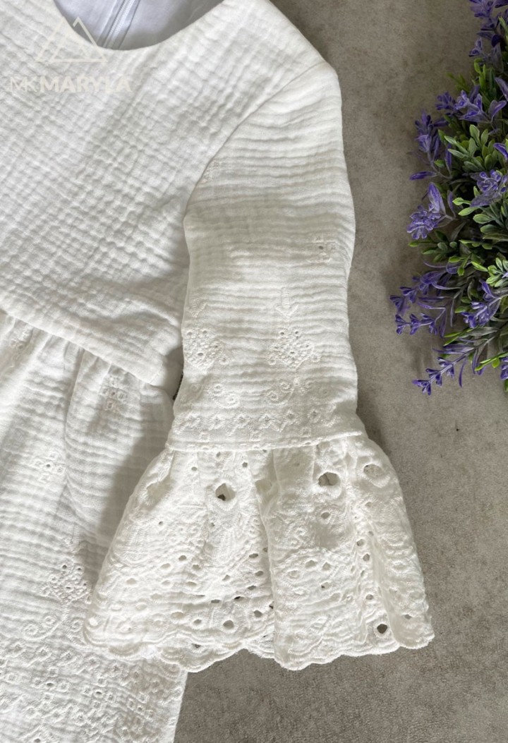 koronkowy bawełniany rękaw