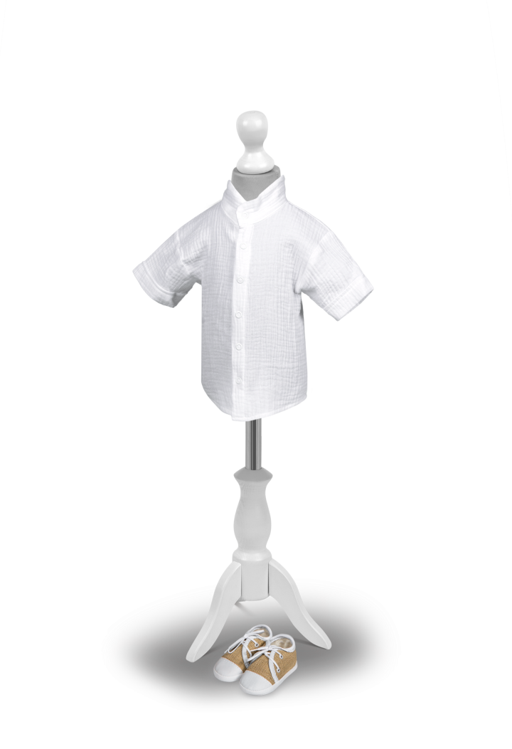 weißes Musselinhemd für Jungen