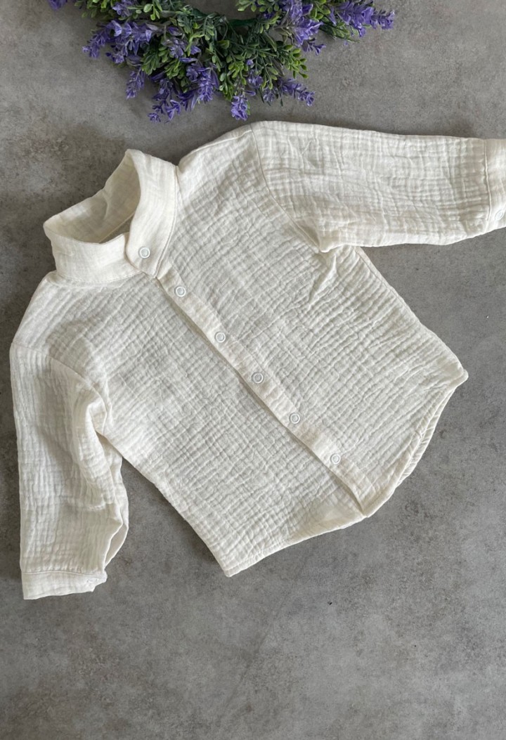 koszula muślinowa dla chłopca długi rękaw