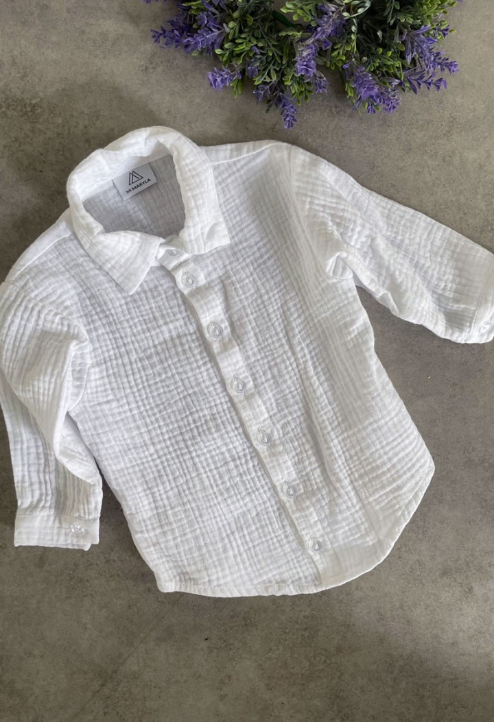 koszula chłopięca muślinowa długi rękaw