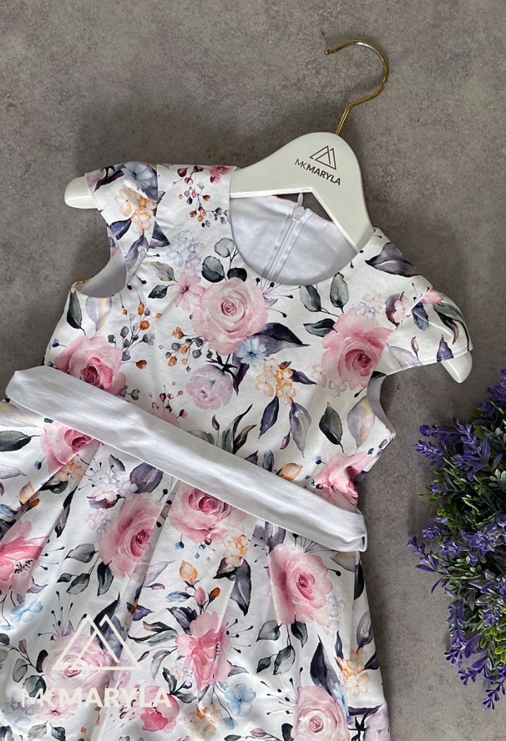 Flower cotton girls' dress - Straight from the manufacturer MKMaryla