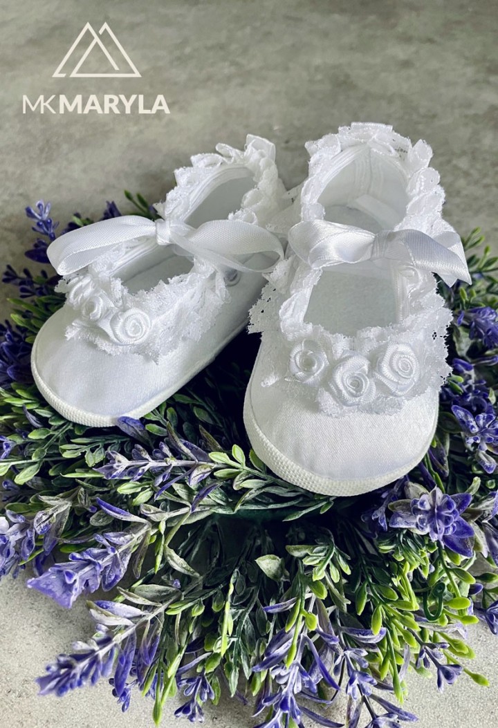 white christening shoes for baby girl