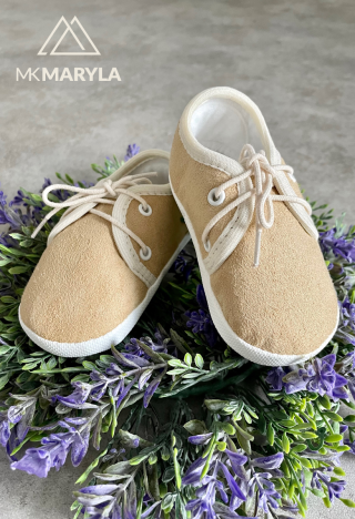 Taufschuhe für Jungen aus Wildleder – Babyschuhe ohne Sohle – MKMaryla