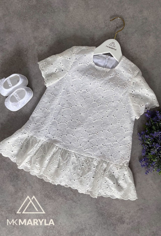 sukienka bawełniana haft angielski