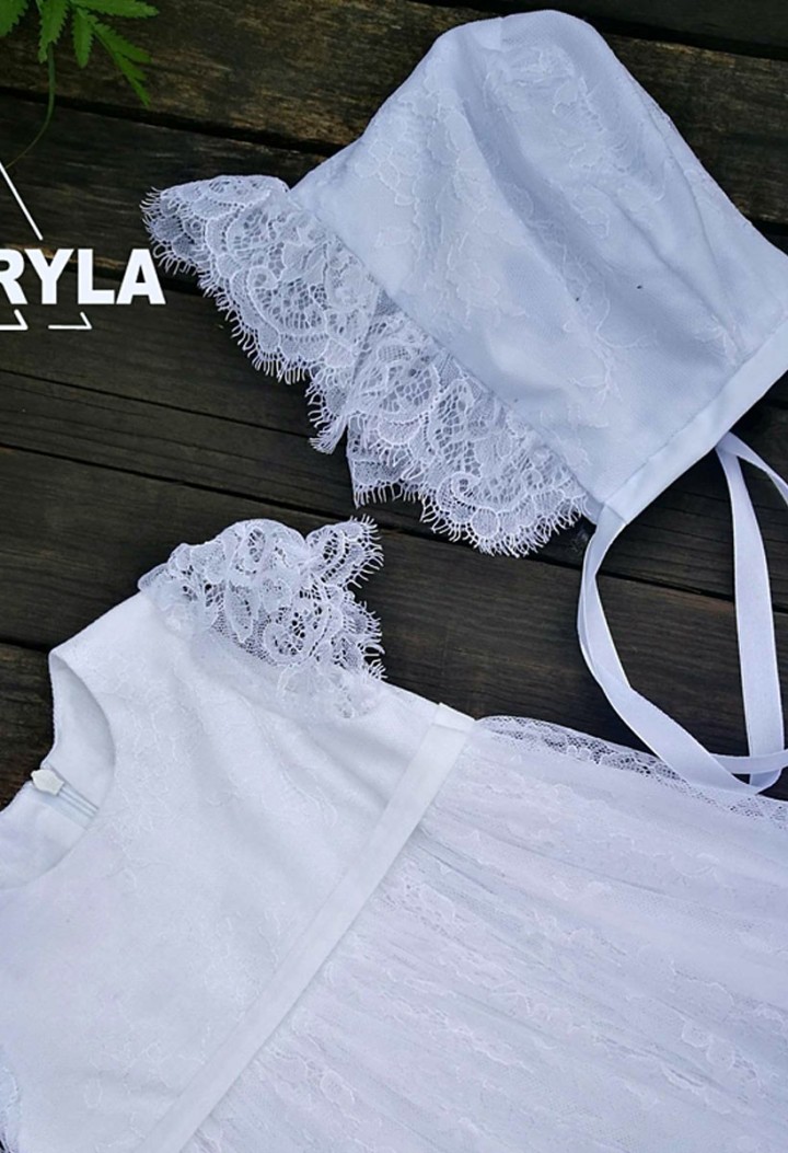 lace christening cap