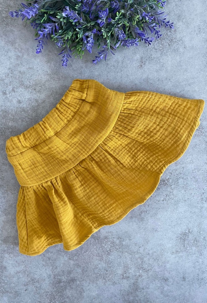 Senfgelber Mädchenrock - das perfekte Modell für den Sommer - MKMaryla