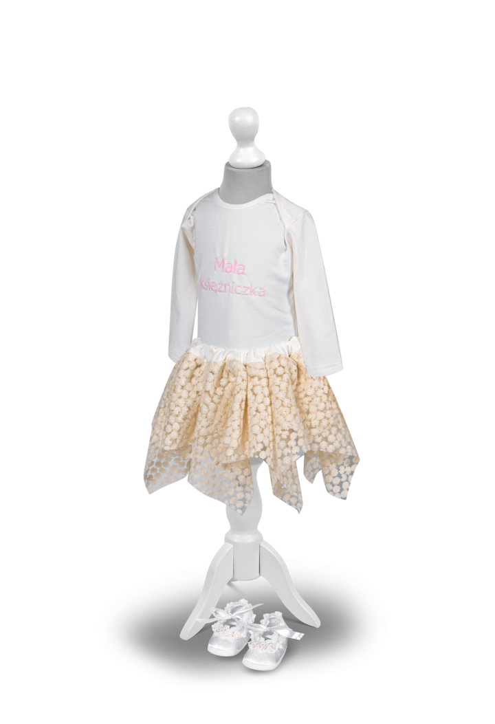 cremefarbener Rock für ein Mädchen - MKMaryla