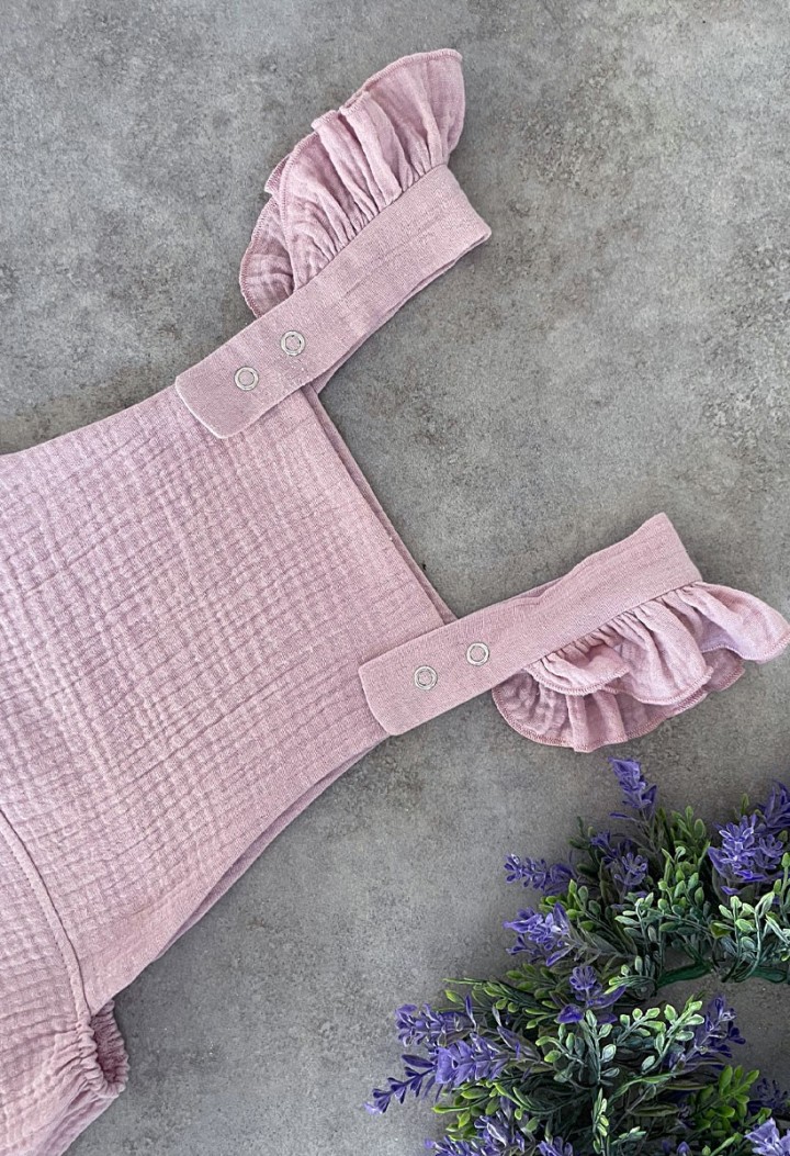 Shorts aus 100% Baumwolle mit Hosenträgern für Mädchen - MKMaryla