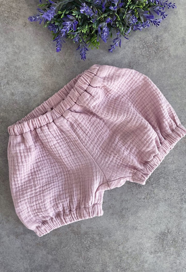 Musselinhöschen für Mädchen, puderrosa - MKMaryla