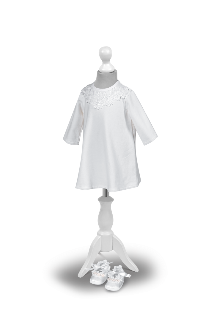 Sukienka z długim rękawem idealna na chrzest lub roczek - MKMaryla