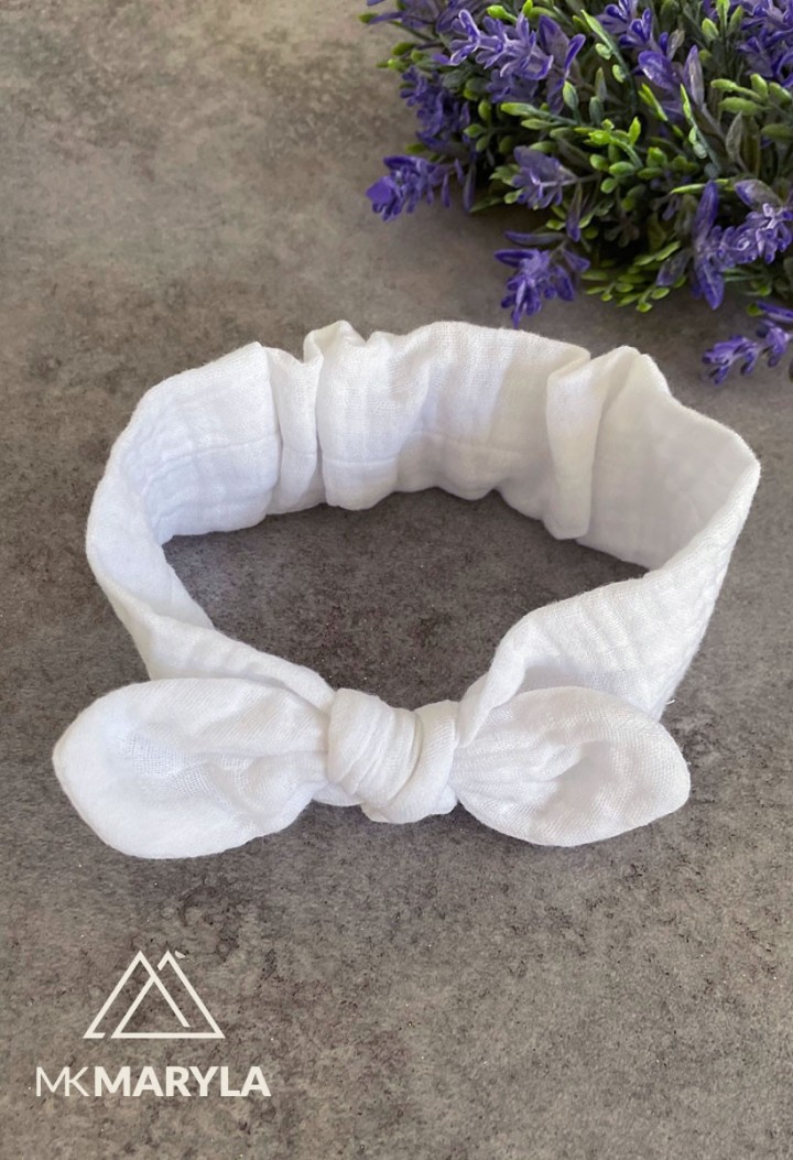 opaska muślinowa biała