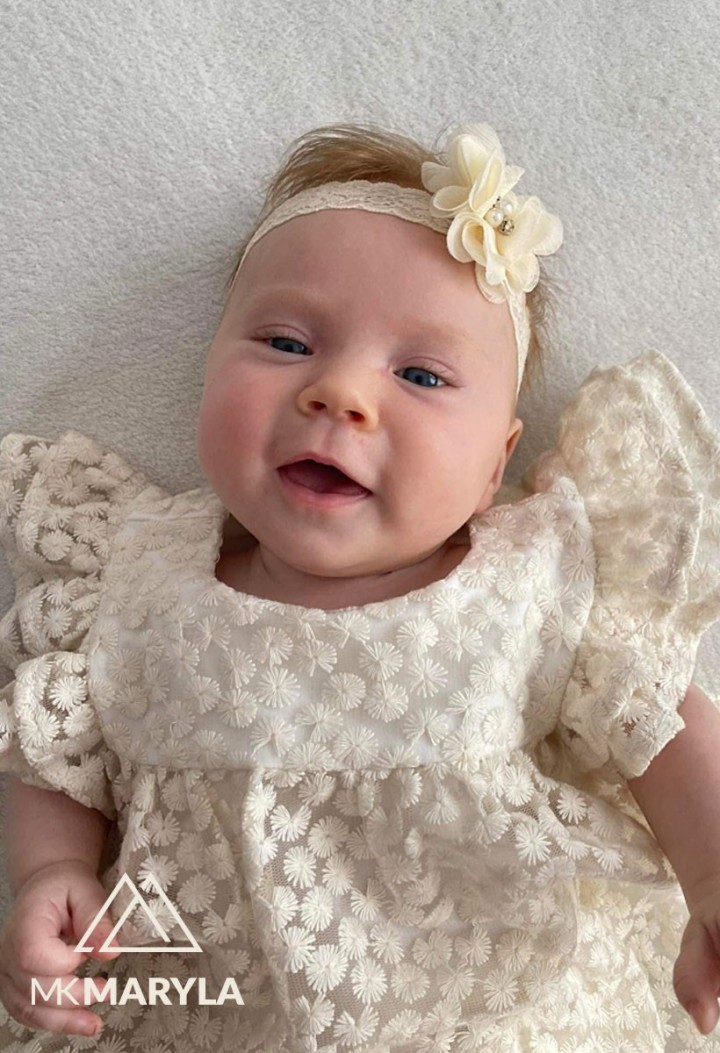 opaska ecru do chrztu