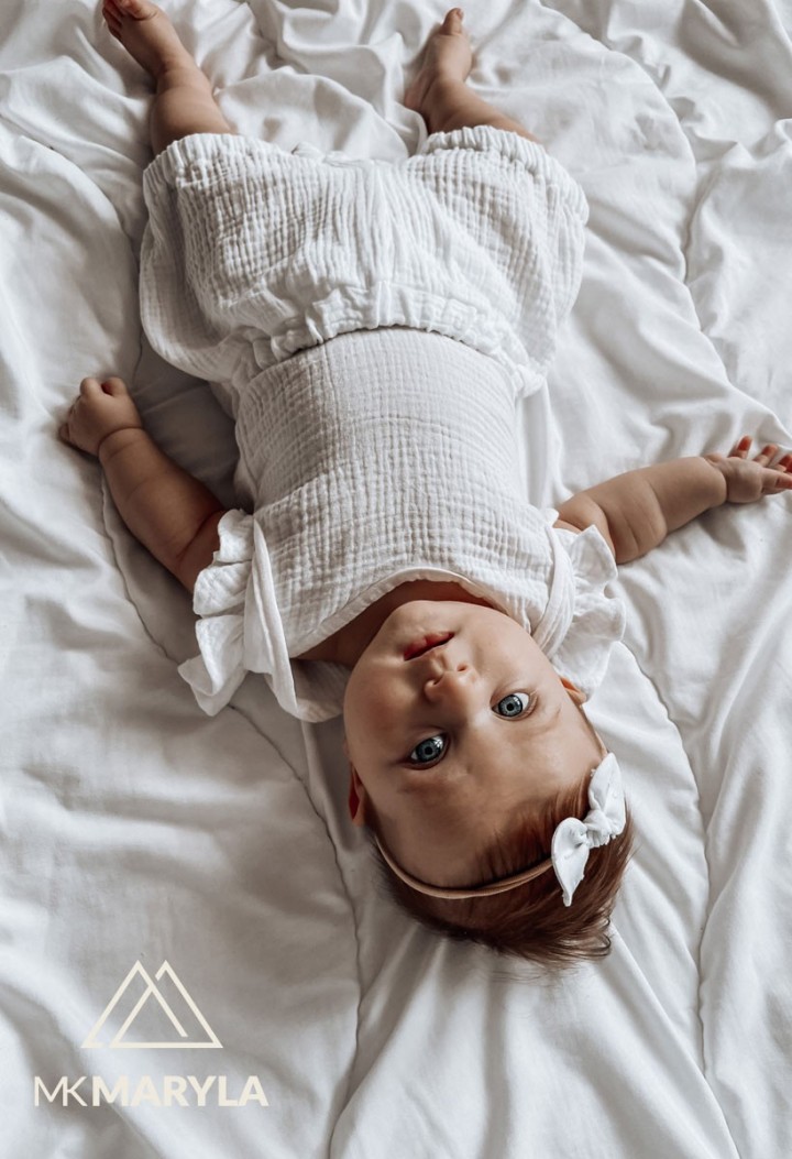 spodenki białe muślin