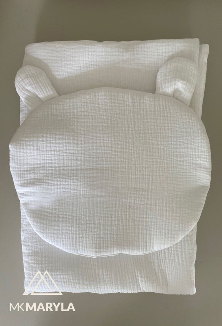 pościel muślinowa biała