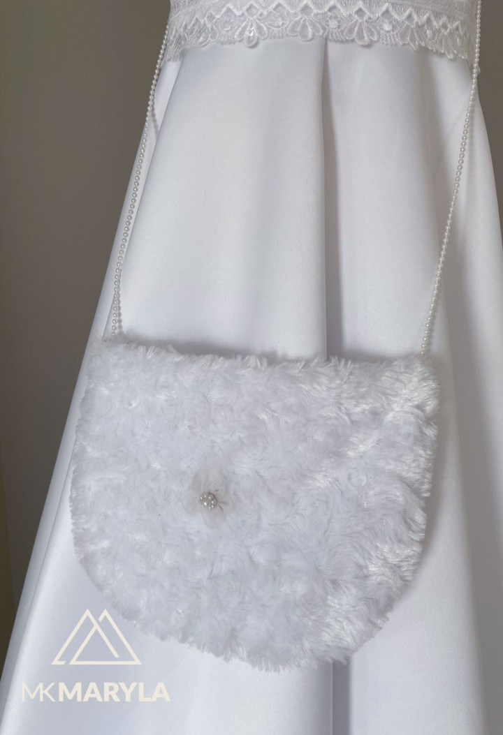 Torebka komunijna z przyjemnego materiału różyczki - MKMaryla