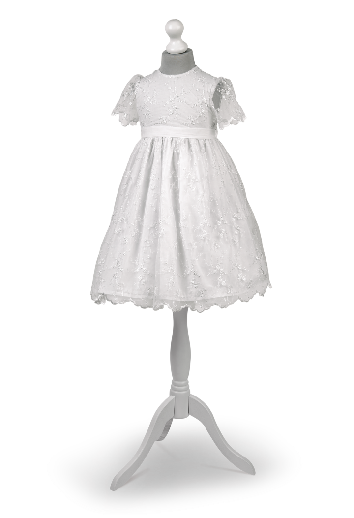 Schönes kurzes Spitzenkleid für die Erstkommunionfeier Jasmina