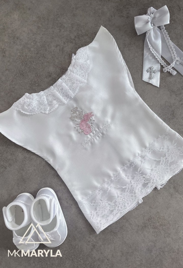 szatka do chrztu z aniołkiem