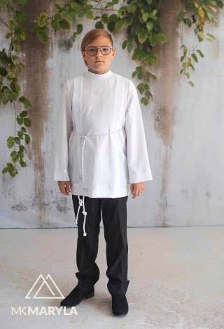 Dłuższa komża do Pierwszej Komunii szyta na miarę - Tymek 159 - MKMaryla