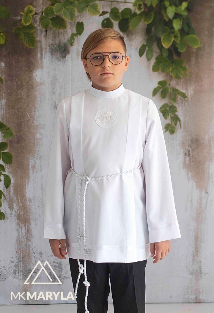 Tymek 159 - Szyta na miarę dłuższa komża komunijna - MKMmaryla