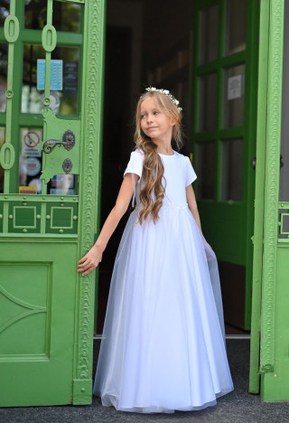 Sukienka do Pierwszej Komunii dla dziewczynki- Laura 163 - MKMaryla
