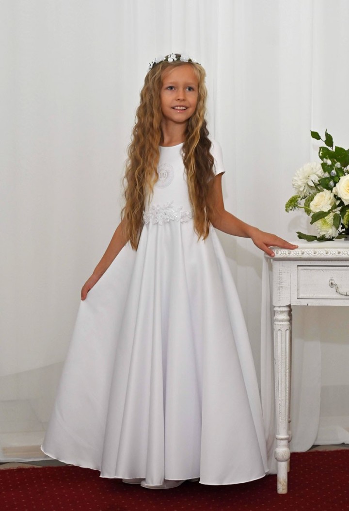 Communion dress beautifully decorated - Alicia 062 - MKMaryla